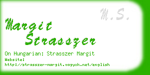 margit strasszer business card